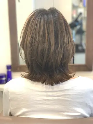 ミディアム カラー 中村 優太のヘアスタイル