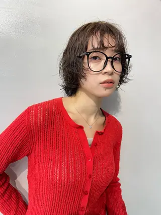 ショート パーマ ナチュラル×色気パ ーマ 渋谷/マナミのヘアスタイル