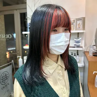 セミロング カラー OLSEN D.B.A BALLOON HAIR所属・さとう あやかのヘアスタイル