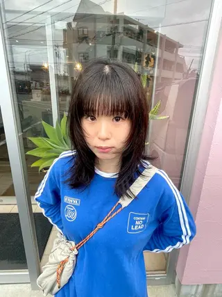 ミディアム ベージュ/透明感/ 桃子のヘアスタイル