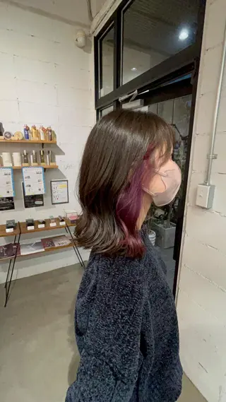 ミディアム やりすぎないパーマ ニュアンスパーマのヘアスタイル