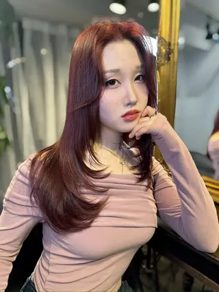 ロング カラー ワンホンヘア ケラチン/Kaitoのヘアスタイル