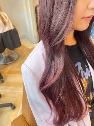 ロング 顔周り\エクステ\ 透明感カラー\まりんのヘアスタイル