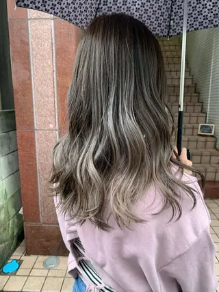 ロング カラー ヘアアレンジ 🫧透明感カラー/ ボブ/小笠原🪽のヘアスタイル