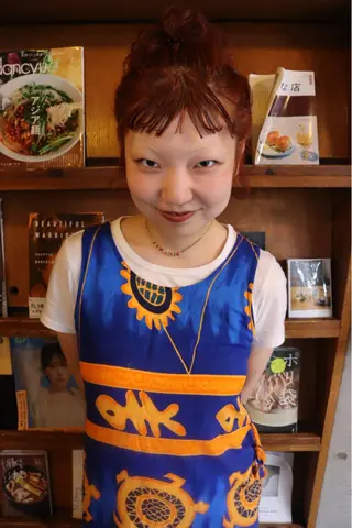 ミディアム カラー パーマ 金尾 凜のヘアスタイル