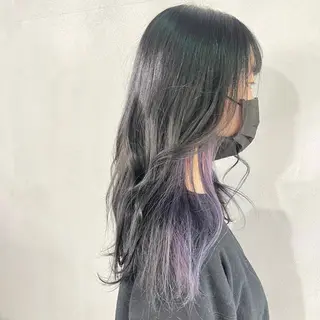 ロング カラー 柏 ウルフ/レイヤー 田中佐和🐺のヘアスタイル