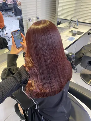カラー 韓国ガーリー🤍暖 色カラー🤍misaのヘアスタイル