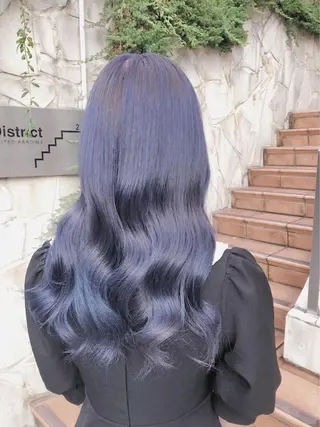 ロング カラー ヘアアレンジ メンズ キッズ 💟Chloe原宿店 🩶ハイトーンのヘアスタイル