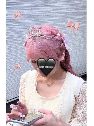 ロング ヘアアレンジ 🩰モテ艶girly ヘア🐇彩香‎🪡♡のヘアスタイル
