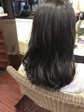 ミディアム カラー ママ美容師 *ヒマワリのヘアスタイル
