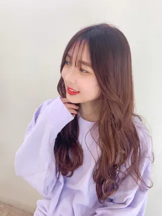 ロング カラー 藤間 帆乃夏（とうまほのかのヘアスタイル