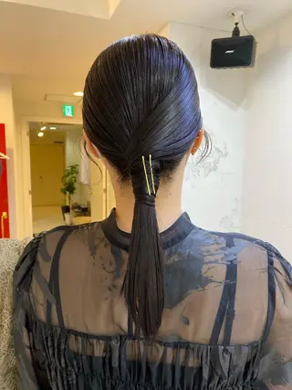 セミロング カラー ヘアアレンジ マツエク・マツパ アイブロウ Noah's　Ark所属・透明感カラー🫧ヘア セット🫧松本菜月の眉毛・アイブロウイメージ