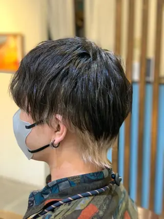 ショート カラー メンズ CECIL hair なんば店所属・メンズパーマ 艶髪☆店長☆有馬のヘアスタイル