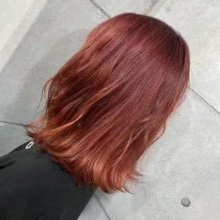 セミロング 艶カラー💎 髪質改善🎈アトワのヘアスタイル