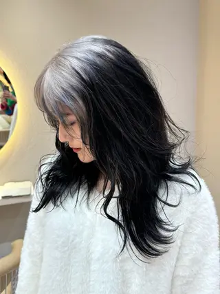 セミロング 🩵縮毛矯正・ボブ 岩原朋也🩵のヘアスタイル