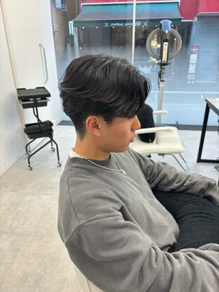 ショート カラー パーマ メンズ 森龍馬 メンズ専門美容師のヘアスタイル