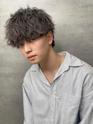ショート メンズ 大宮｜メンズカット ダブルカラー｜パーマのヘアスタイル