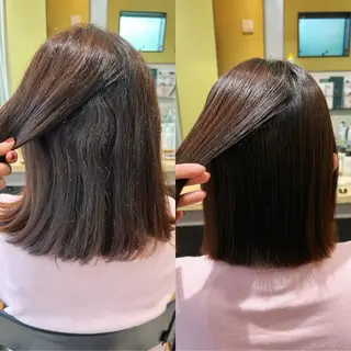 ショート パーマ hub hair レイヤー/透明感のヘアスタイル