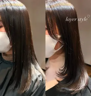 ミディアム ヘアアレンジ 梅木 李奈のヘアスタイル