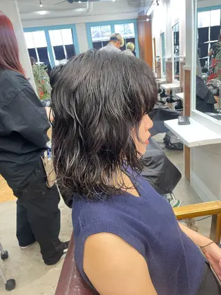 セミロング カラー パーマ メンズ RIN／韓国ヘア レイヤーカットのヘアスタイル