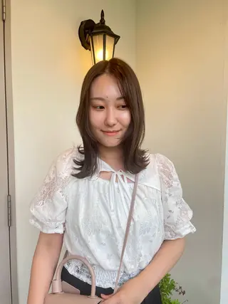 ミディアム カラー miyu 🦕のヘアスタイル