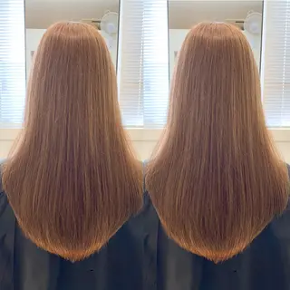 ロング 縮毛矯正/髪質改善 /レイヤー/韓国のヘアスタイル