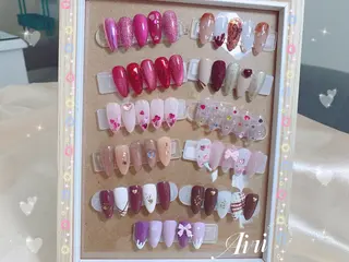 ネイル ネイルサロンAiri 長さ出し·シンプルのネイルデザイン