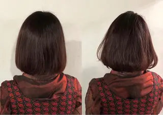 ミディアム カラー ボブ/ショート/ 白髪染め/メンズ葛西のヘアスタイル