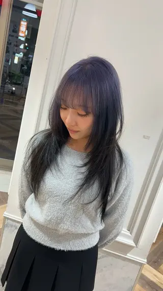 ロング カラー ヘアーメイクウィル野田阪神店所属・Yuu/レイヤー/ ハイライト/髪質改善のヘアスタイル