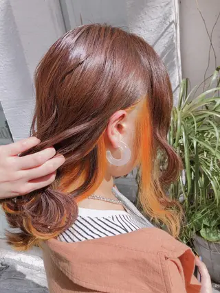 ミディアム カラー uros.所属・メンズパーマ/ エクステ🌞セナのヘアスタイル