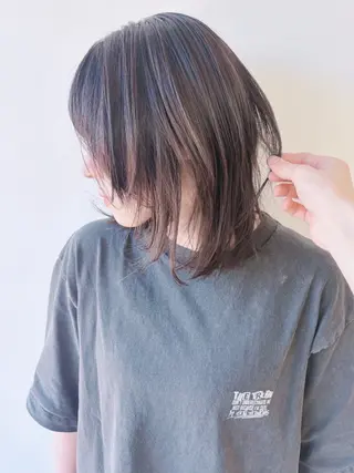 ミディアム ウルフ／パーマ 🐺🌀寺門和紗のヘアスタイル