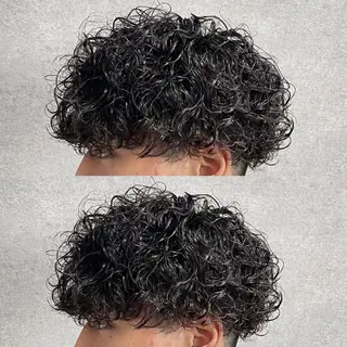 ショート カラー パーマ ヘアアレンジ メンズ キッズ 🔥メンズパーマ🔥 菅原楓のヘアスタイル