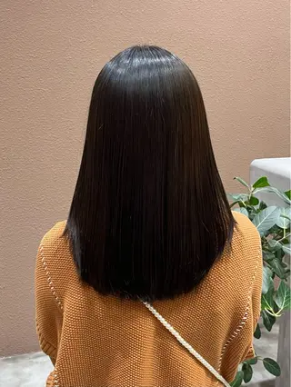セミロング ✨暗髪カラー✨ たけとら🐯のヘアスタイル