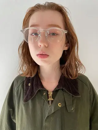 ミディアム カラー 高田 翔平のヘアスタイル