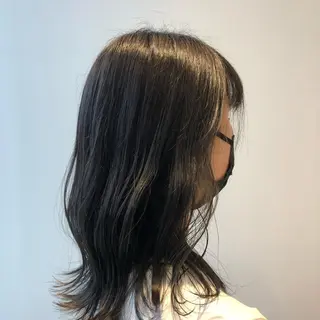 セミロング カラー 堀 ゆきみのヘアスタイル