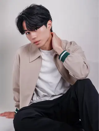 ミディアム パーマ メンズ MEN'S HAIR SENSE 神南 【メンズヘア センス 】所属・♥️モテ髪美容師♠️ REIのヘアスタイル