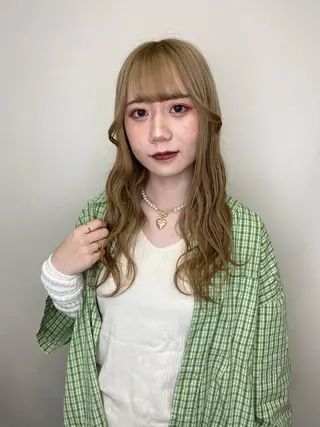 セミロング カラー 藤野 凪沙のヘアスタイル