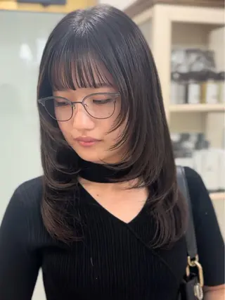 ミディアム ブリーチカラー AYANEのヘアスタイル