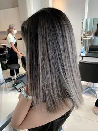 ミディアム カラー ヘアアレンジ 髪質改善land千葉所属・阿部 圭悟のヘアスタイル