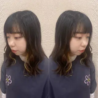 ミディアム 👑派手髪/カット 👑ANRYのヘアスタイル