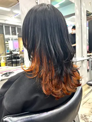 ロング カラー ヘアアレンジ 🐺ウルフの神🐺 /カラー/けいすけのヘアスタイル