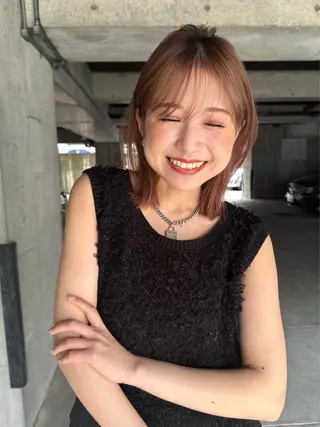 ミディアム SAKURA🌸 レイヤー/グレージュのヘアスタイル