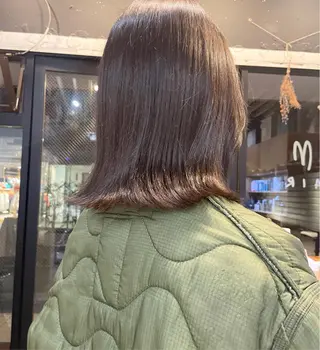 ミディアム カラー ヘアアレンジ satsuki 暖色・ブラウンカラーのヘアスタイル