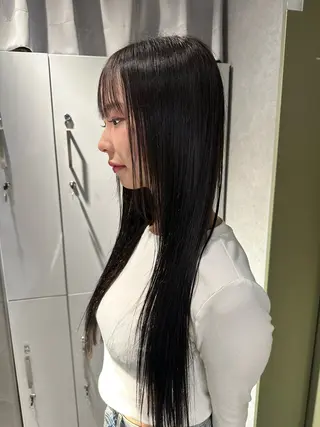 ロング カラー naito/ブリーチ /エクステ/縮毛のヘアスタイル