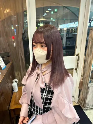 セミロング カラー ＼脱・うねり& 広がり／gite菊のヘアスタイル