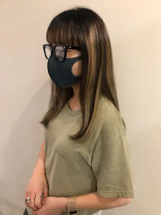 セミロング レイヤー/お顔まわり 暖色カラー🍑Amiのその他イメージ