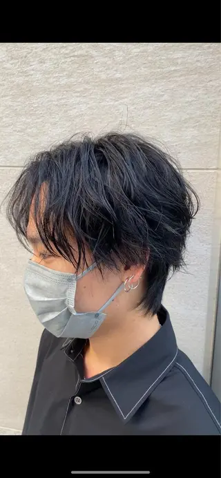 メンズ 透明感ブリーチ/ メンズパーマのヘアスタイル