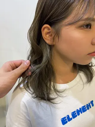 ミディアム カラー 小澤 一稀のヘアスタイル