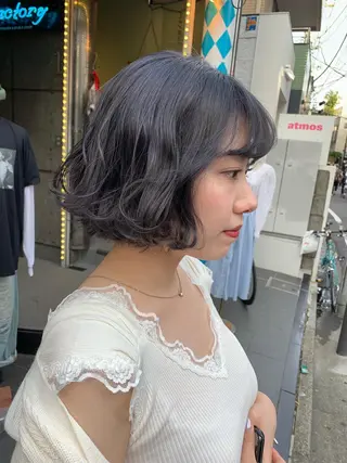 ミディアム カラー ピンクベージュ/新潟 万代/高橋桃葉🍑のヘアスタイル