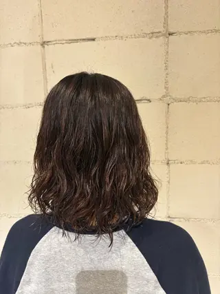 ミディアム パーマ あずま みゆのヘアスタイル